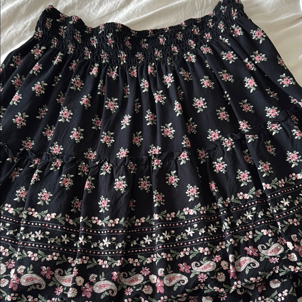 Hollister Floral Black Skirt